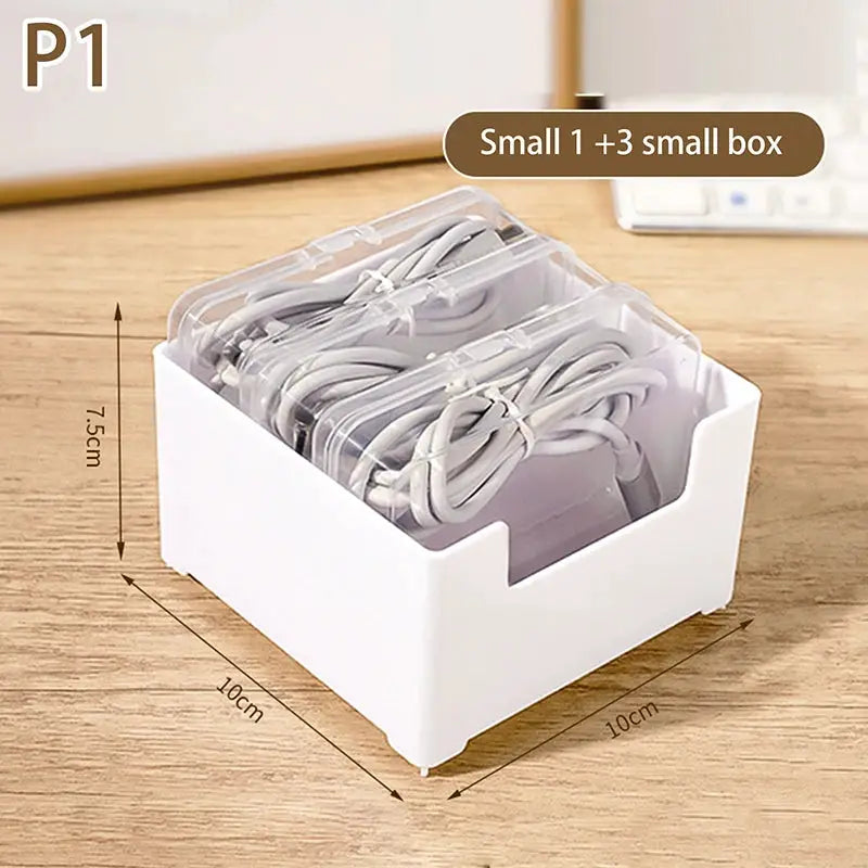 1Set Data Cable Storage Box Cable Organizer Bag With Power Charging Cable Management And Desktop Cable Management Organization from PriceLows™