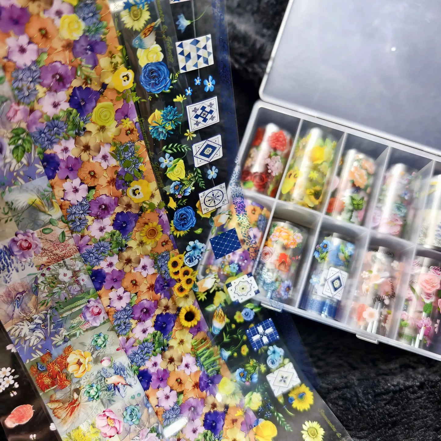 10Rolls Halloween Flower Plaid Angel Marble Bow Nail Foils Transfer Paper Nail Art Stickers Decal Nails Decoration from PriceLows™