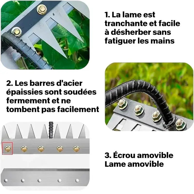 8/7/6/5teeth Garden Weeding Rake Heavy Duty Metal Gardening Hoe Weeding Rake Farm Tool for Gardening Weeding Loosening Soil Rake from PriceLows™