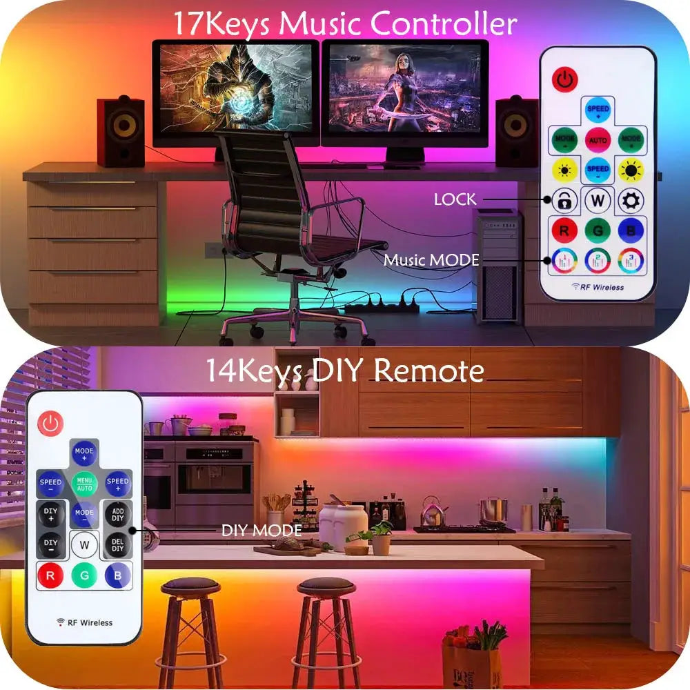 WS2811 WS2812B Led Pixels Strip Light Controller WS2812 USB/DC MINI 3Keys RF 14/17/21Keys Led Tape Remote Controller DC5-24V from PriceLows™