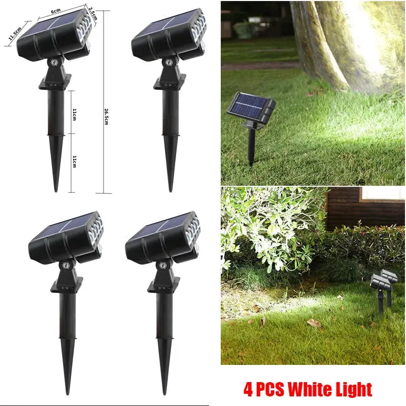 4 Pcs Solar Outdoor Spotlights Lawn Flag Lights Landscape LED Ground Lights Suitable For Gardens Trees And Courtyards Pathway from PriceLows™