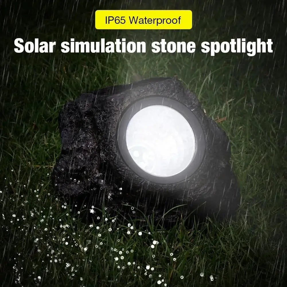 Warm/Cold White Stone Solar Powered Landscape Light Garden Light for Waterproof Outdoor Garden Lawn Pathway Patio Tree Decor from PriceLows™