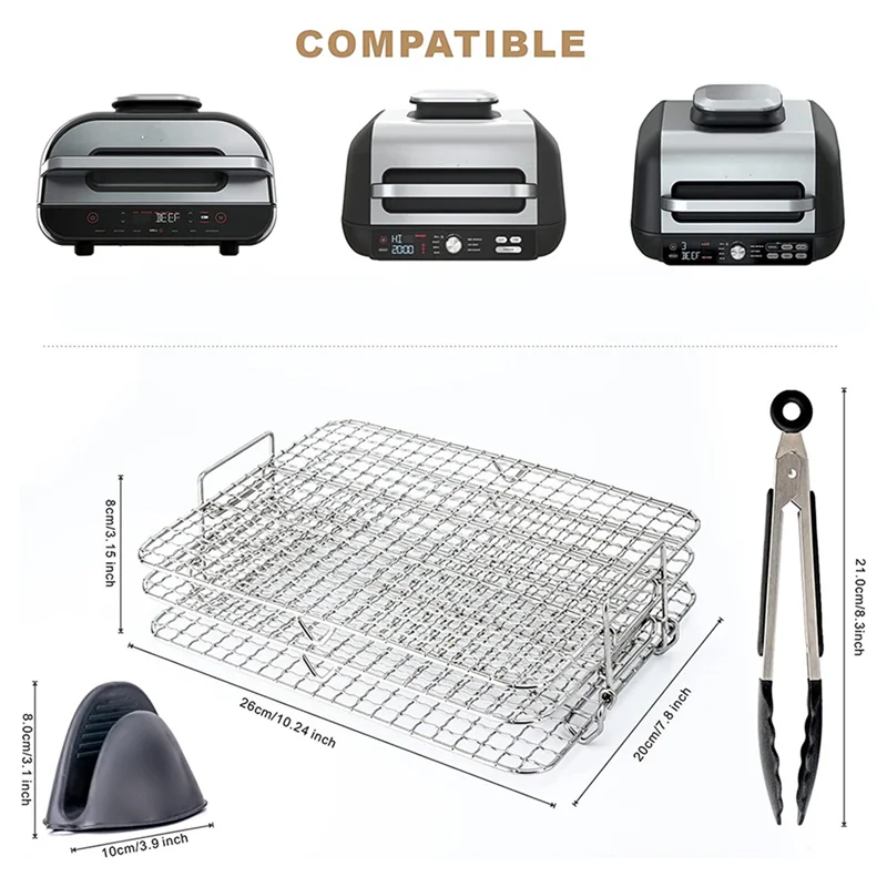 Air Fryer Rack | Three-Layer | Ninja Foodi XL Compatible | Accessories