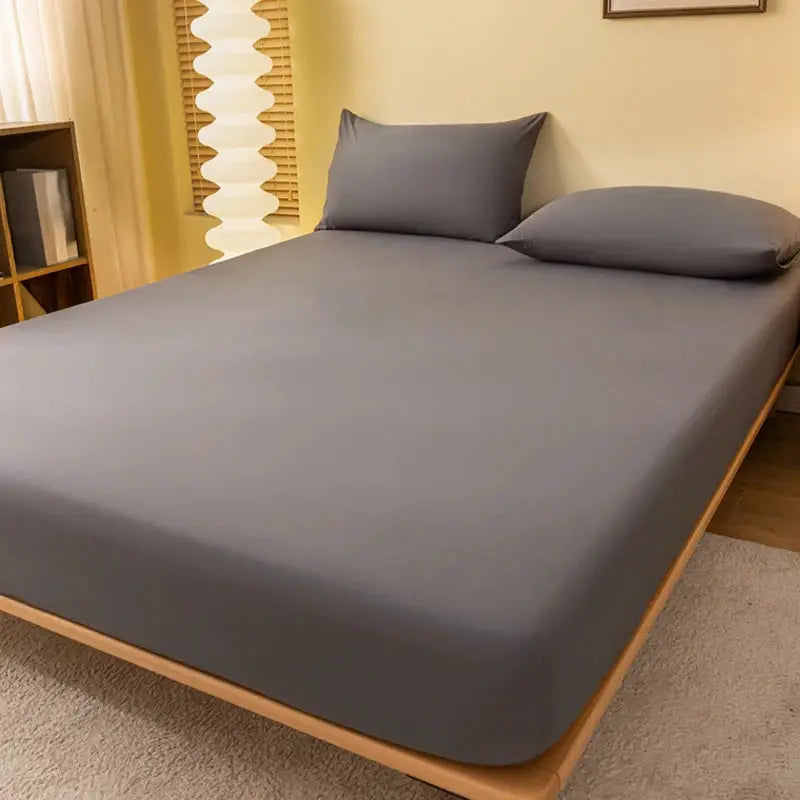1 piece of solid color matte bed sheet, solid color bed cover for bedroom, bedding (excluding pillowcases) from PriceLows™