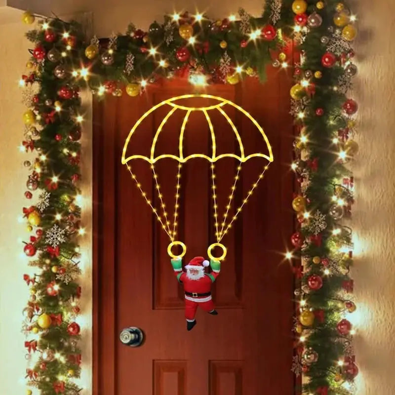 LED Christmas Parachute Lights | USB Powered | Santa Claus Design