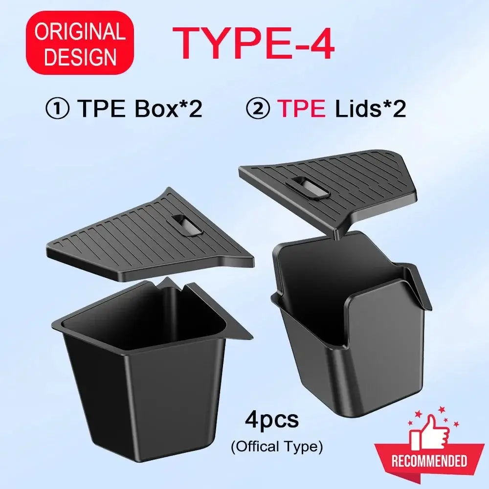 For 2025 2026 Tesla Model Y Trunk Organizer Trunk Storage Bins Rear Trunk Side Storage Box Mats for Model Y Juniper Accessories from PriceLows™