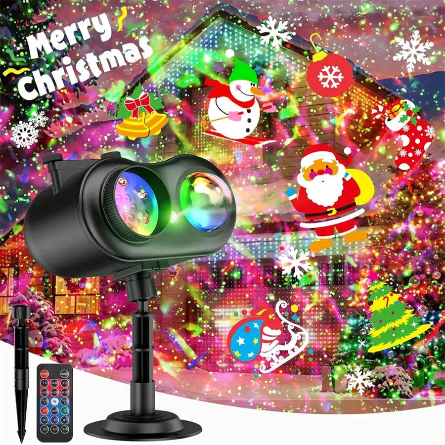 Christmas Laser Projector | 3 In 1 Modes | 80 Slide Patterns | Outdoor Use