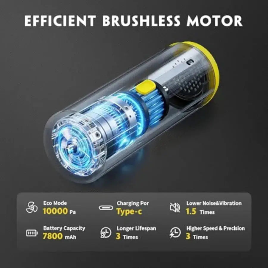 Car Vacuum | 21000Pa Suction | 60W Power | 4 In 1 Kit