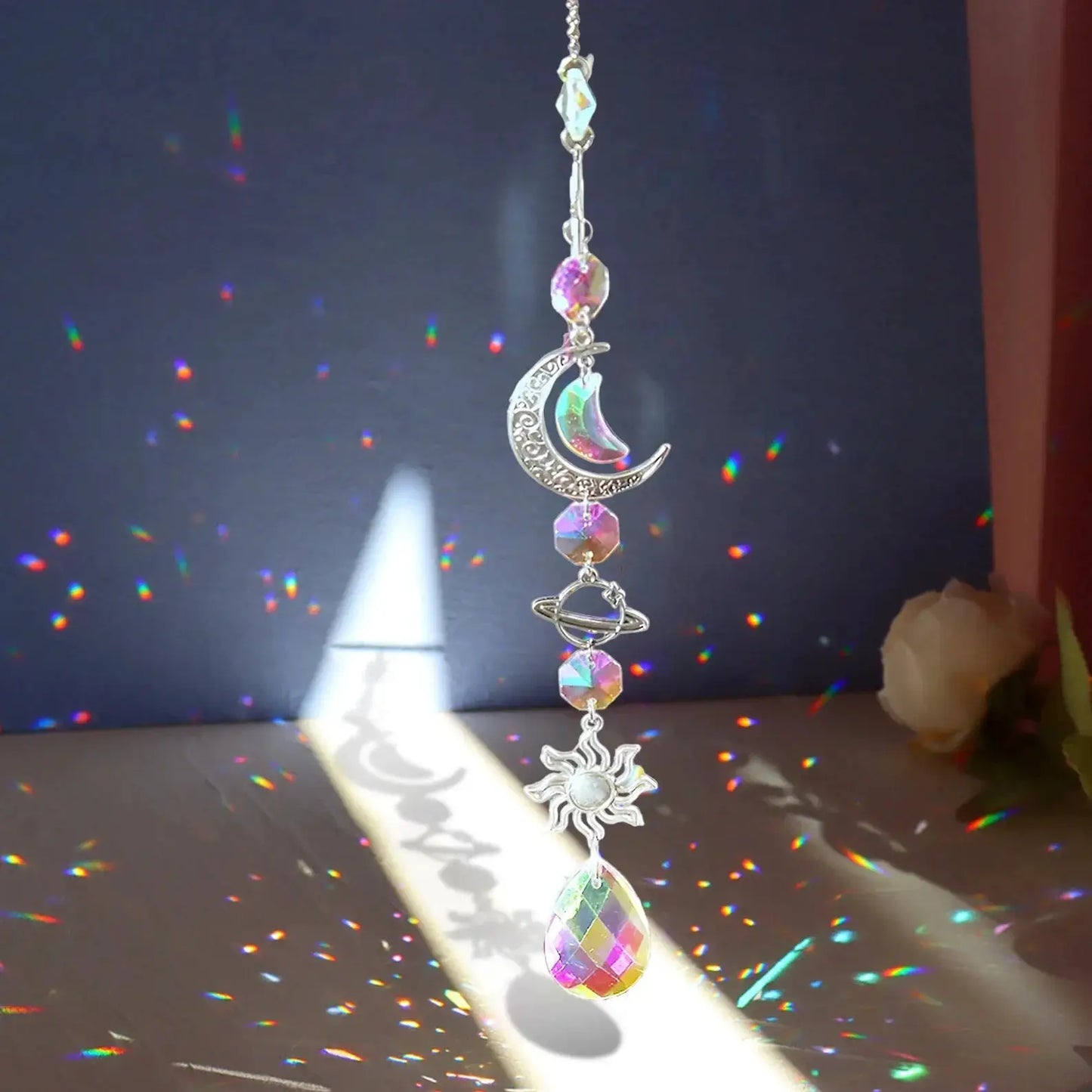 Crystal Wind Chime Rainbow Maker Sun Catcher Dream Catcher Pendant Home Garden Decor Wind Chime, Holiday, Festival, Home Decor, from PriceLows™