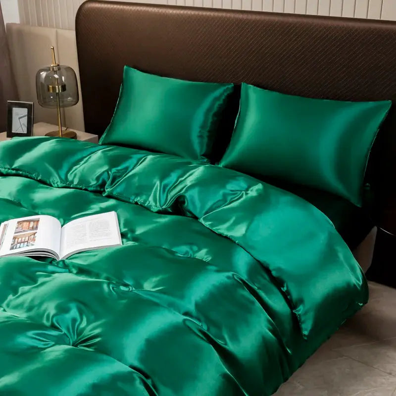 Duvet Cover Set | Satin Finish | Solid Color | Multiple Sizes