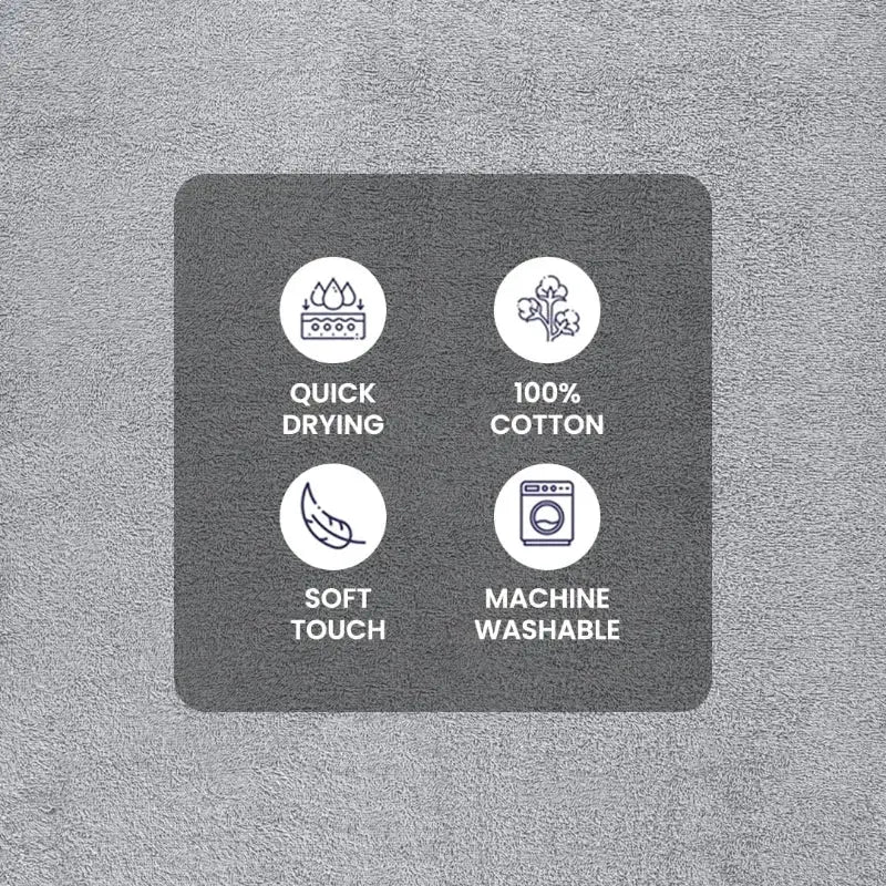 10 Piece Towel Set with Upgraded Softness & Durability, Grey from PriceLows™