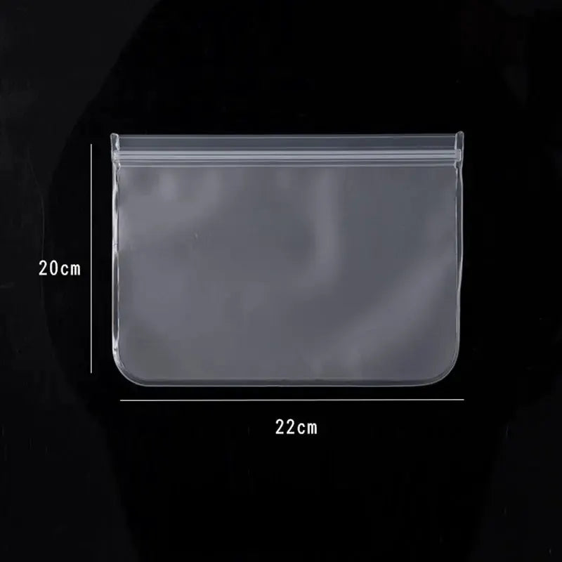 Reusable Food Storage Bags | PEVA Food Grade | Leakproof Zip Shut
