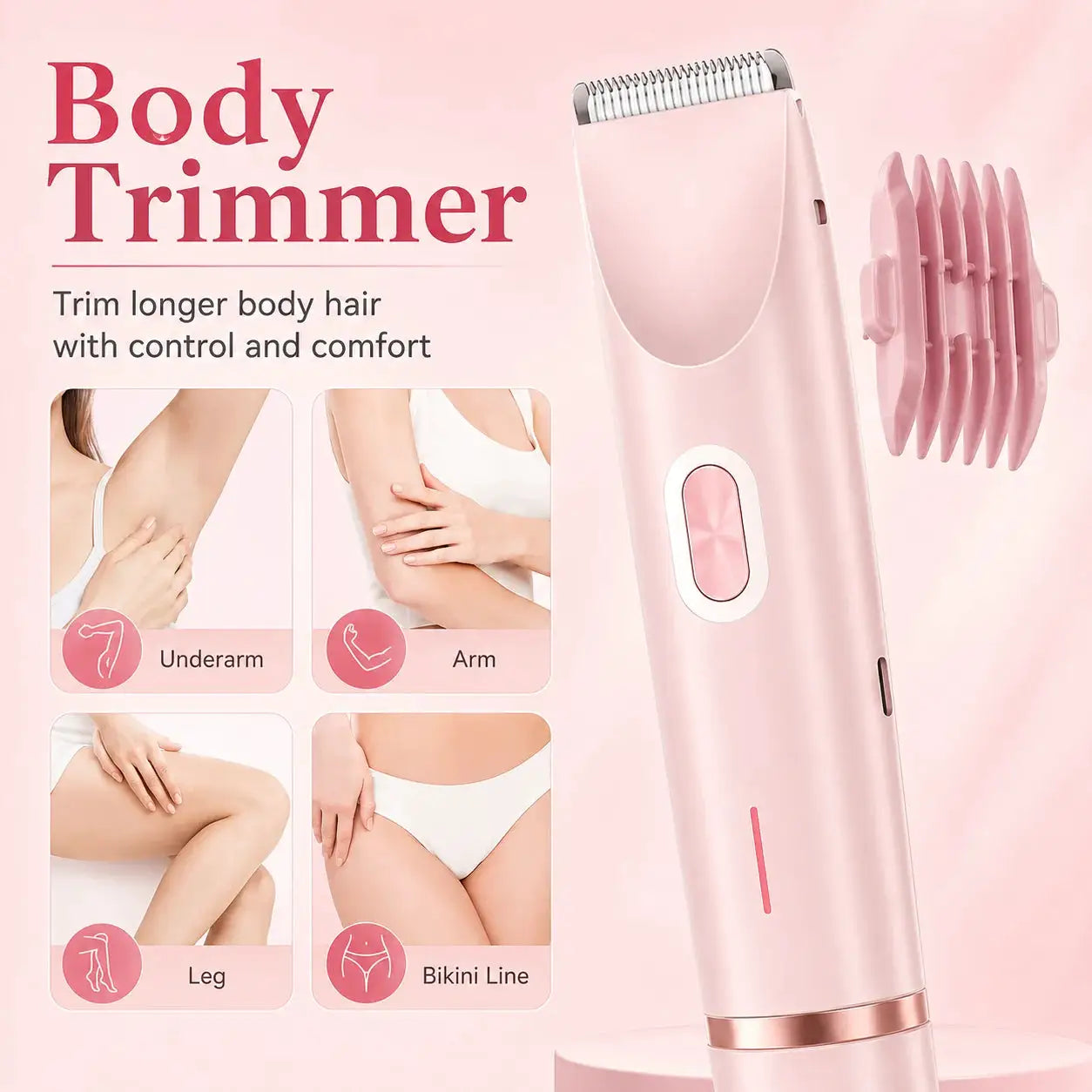 Women's Electric Trimmer | Rechargeable USB Battery | Dual Heads Face And Bikini