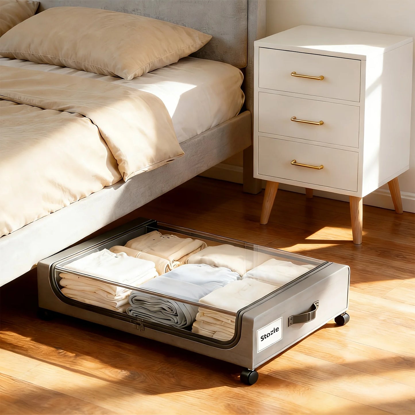 1pc/2pcs, XXL 15.85 Gallons, Under Bed Storage with Wheels, Under-bed Storage, Perfect for Storing Shoes And Clothes, Large-capacity Storage Box with Lid, Room Organization, Under-bed Storage Box from PriceLows™