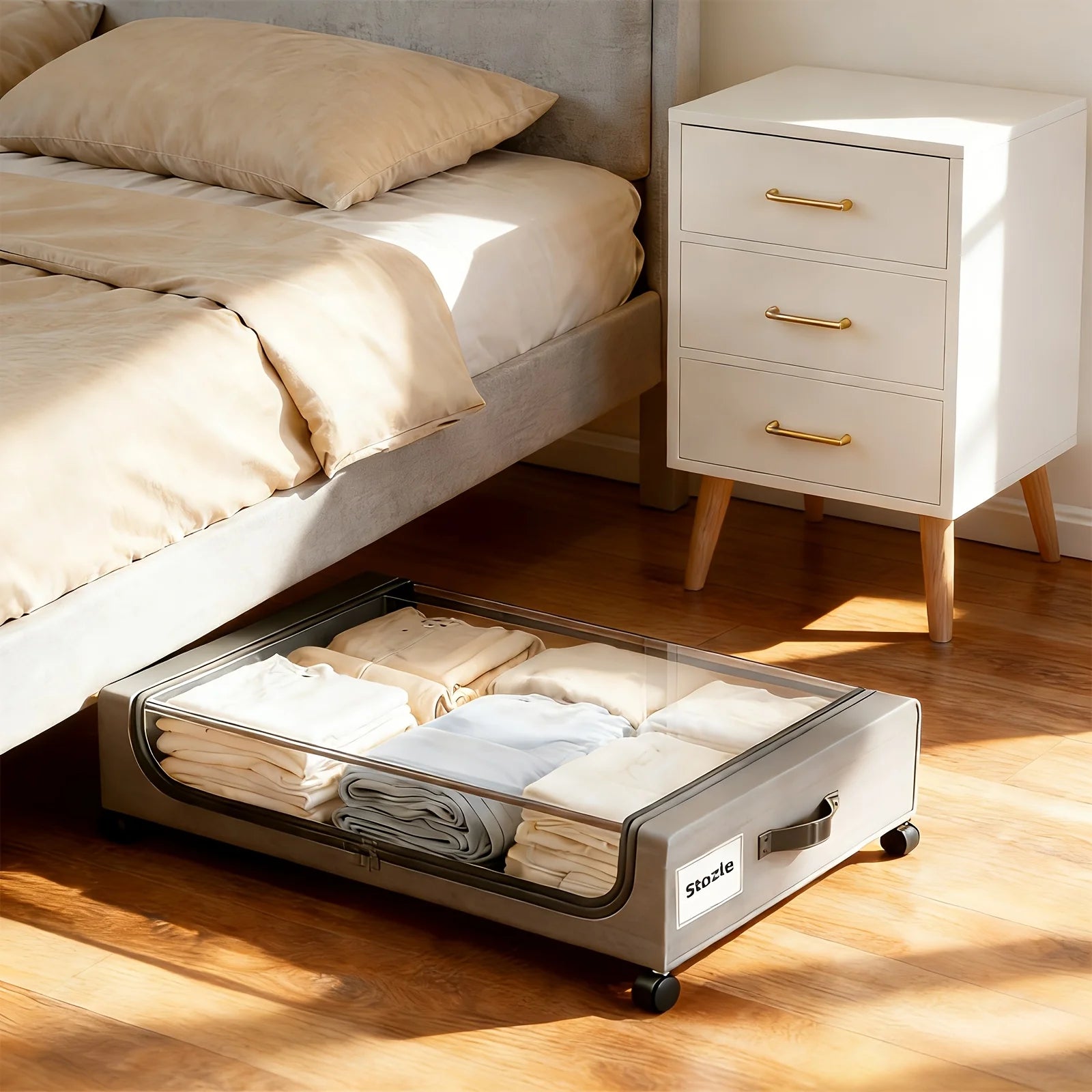 1pc/2pcs, XXL 15.85 Gallons, Under Bed Storage with Wheels, Under-bed Storage, Perfect for Storing Shoes And Clothes, Large-capacity Storage Box with Lid, Room Organization, Under-bed Storage Box from PriceLows™