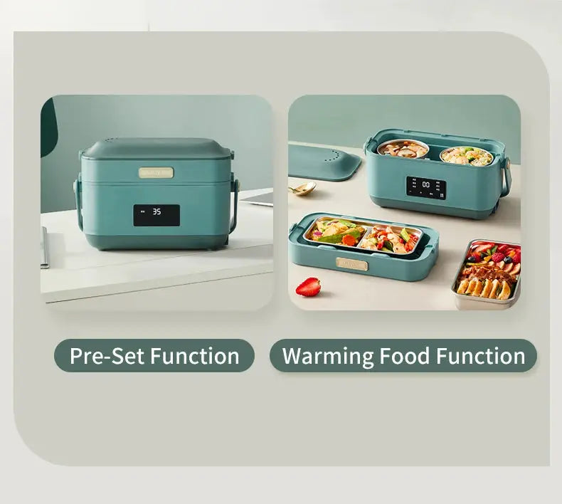 Portable Electric Lunch Boxes Charging Self Heating Car Oven Removable Container Bento Lunch Box from PriceLows™