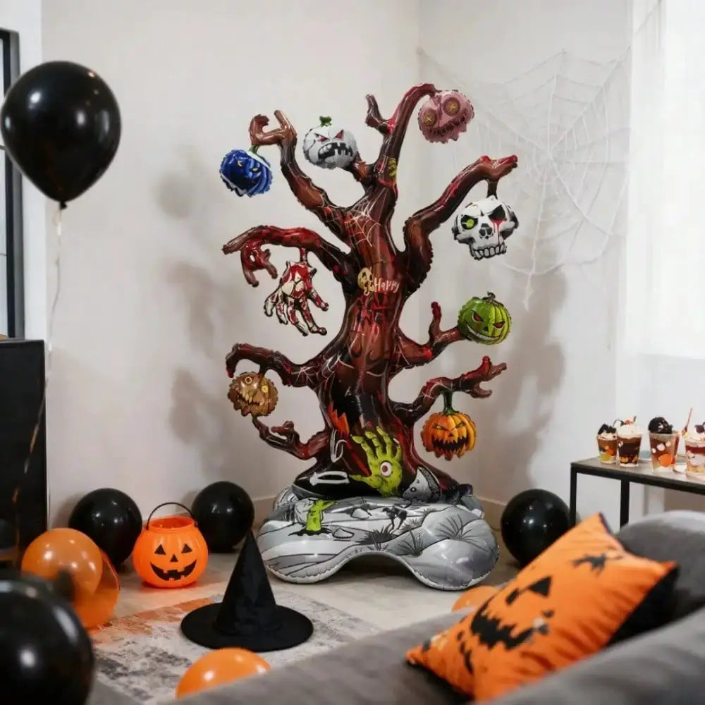 Standing Halloween Foil Balloon | 3D Self Standing | Spooky Tree Design