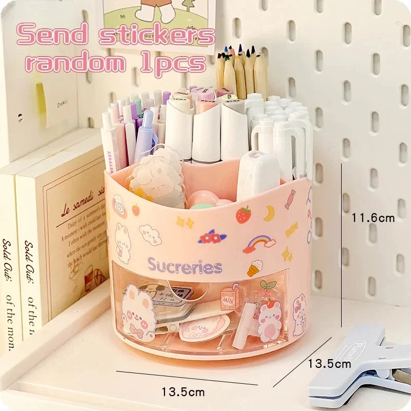 Pen Holder | Rotating Desk Organizer | Plastic | One Size