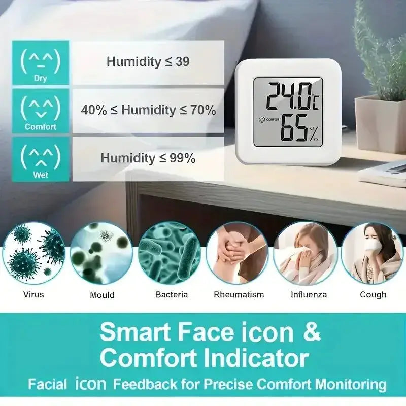 Digital Hygrometer Thermometer Indoor Thermometer Temperature Gauge Mini LCD Weather Station Sensor For Home Room Humidity Meter from PriceLows™