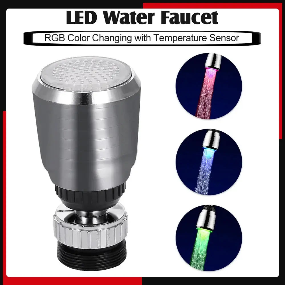 LED Water Faucet Light Water Stream Movable Water Faucet RGB Colors Changing Temperature Control Water Faucet Tap for Kitchen from PriceLows™