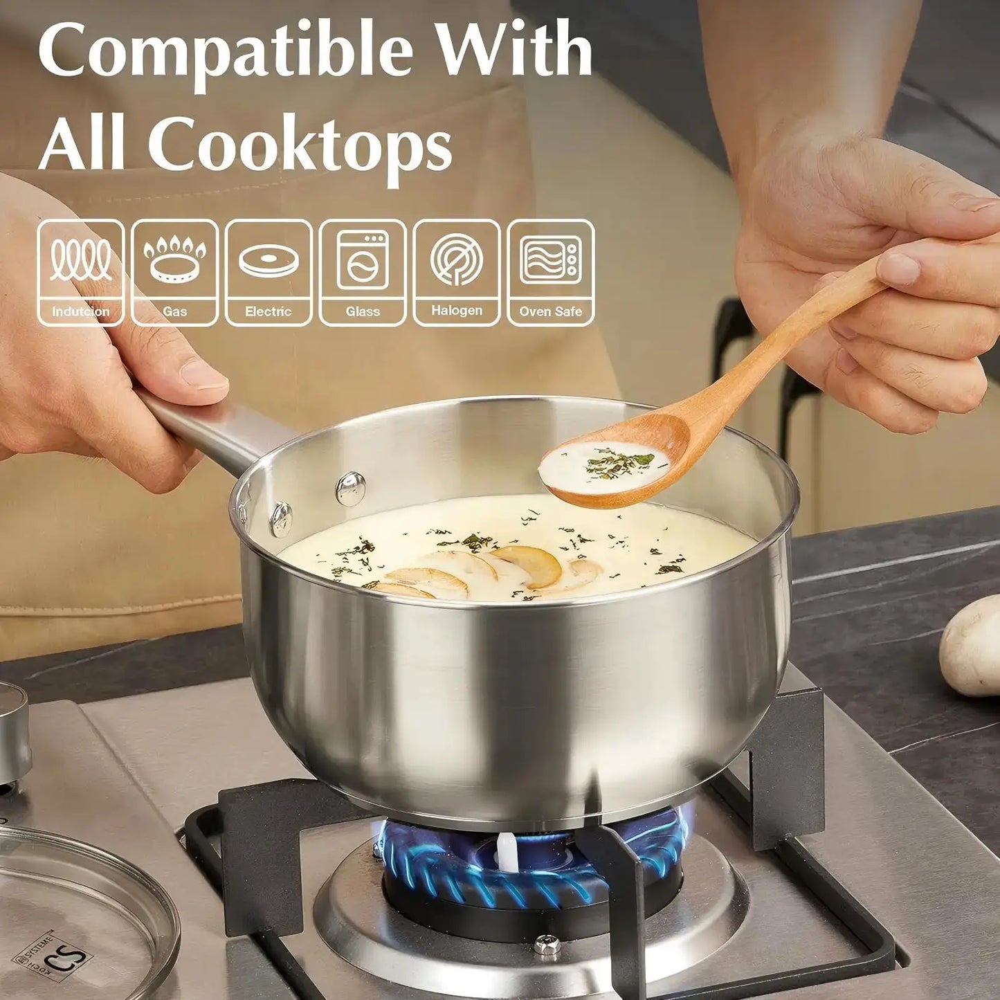KOCH SYSTEME CS Stainless Steel Cookware Set 10 Piece, 18/10 Stainless Steel Pots and Pans Set for Professional Cooking from PriceLows™