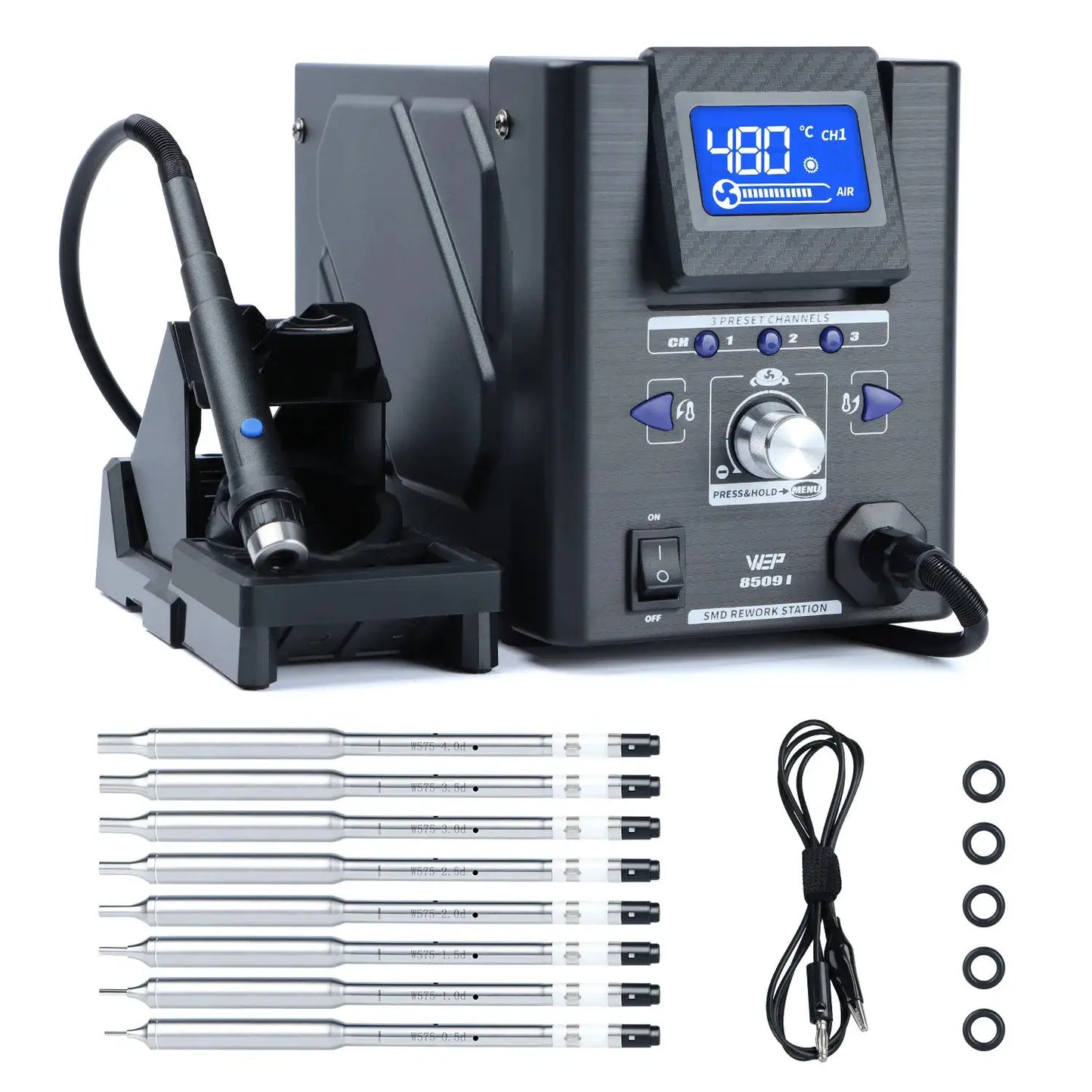 WEP 8509-I Precision Soldering Station Desoldering Hot Air Gun with 1~4mm Air Nozzle For Microscope Electronics Cold/Hot Air from PriceLows™