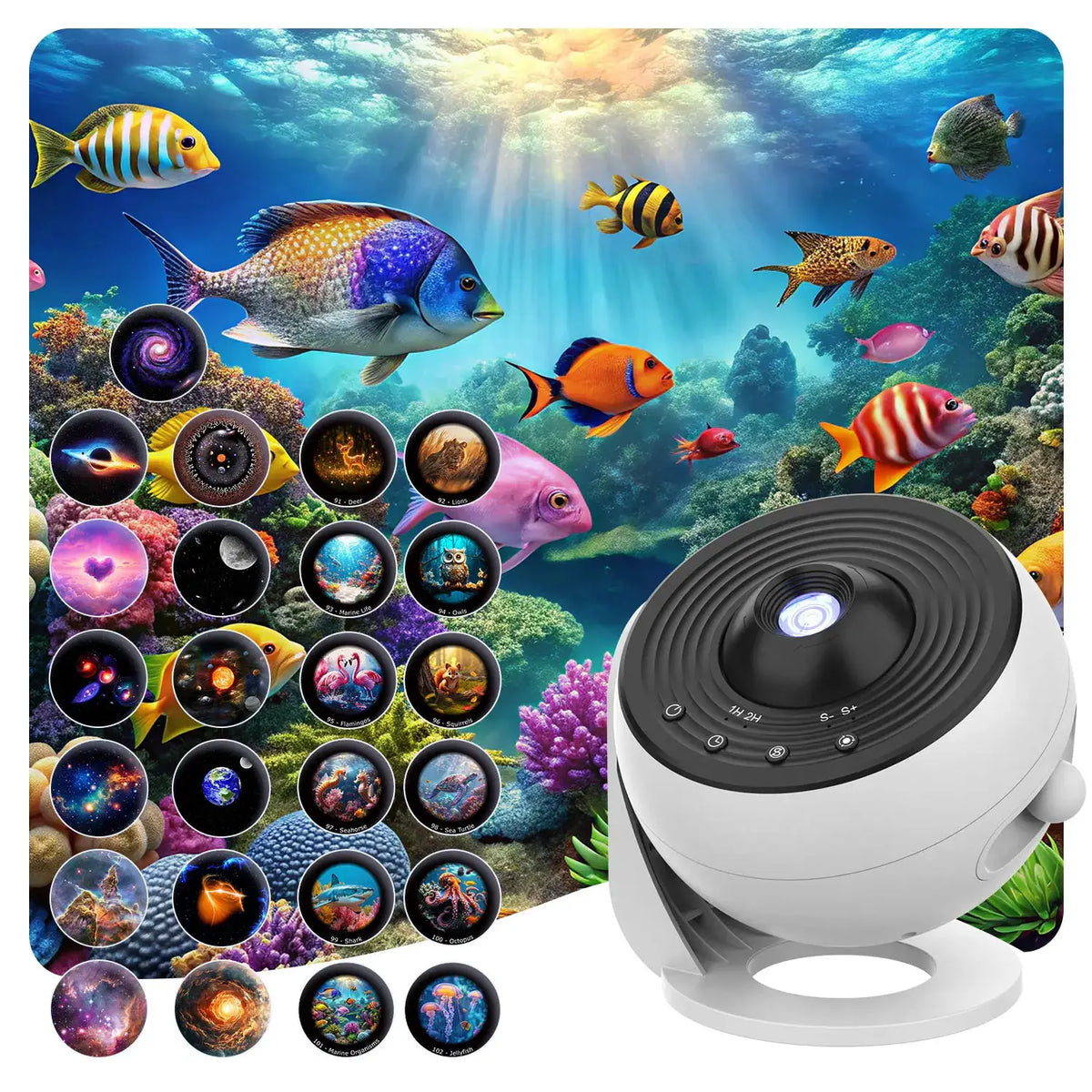 Galaxy Projector | LED Night Light | 25 Patterns | Remote Control
