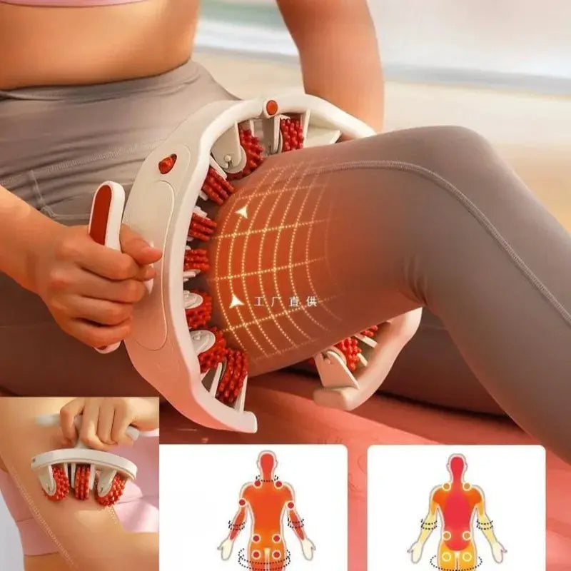 Multi-Function Leg Massager | Detachable Handles | Full Body Relief | Manual Abs And Neck Therapy