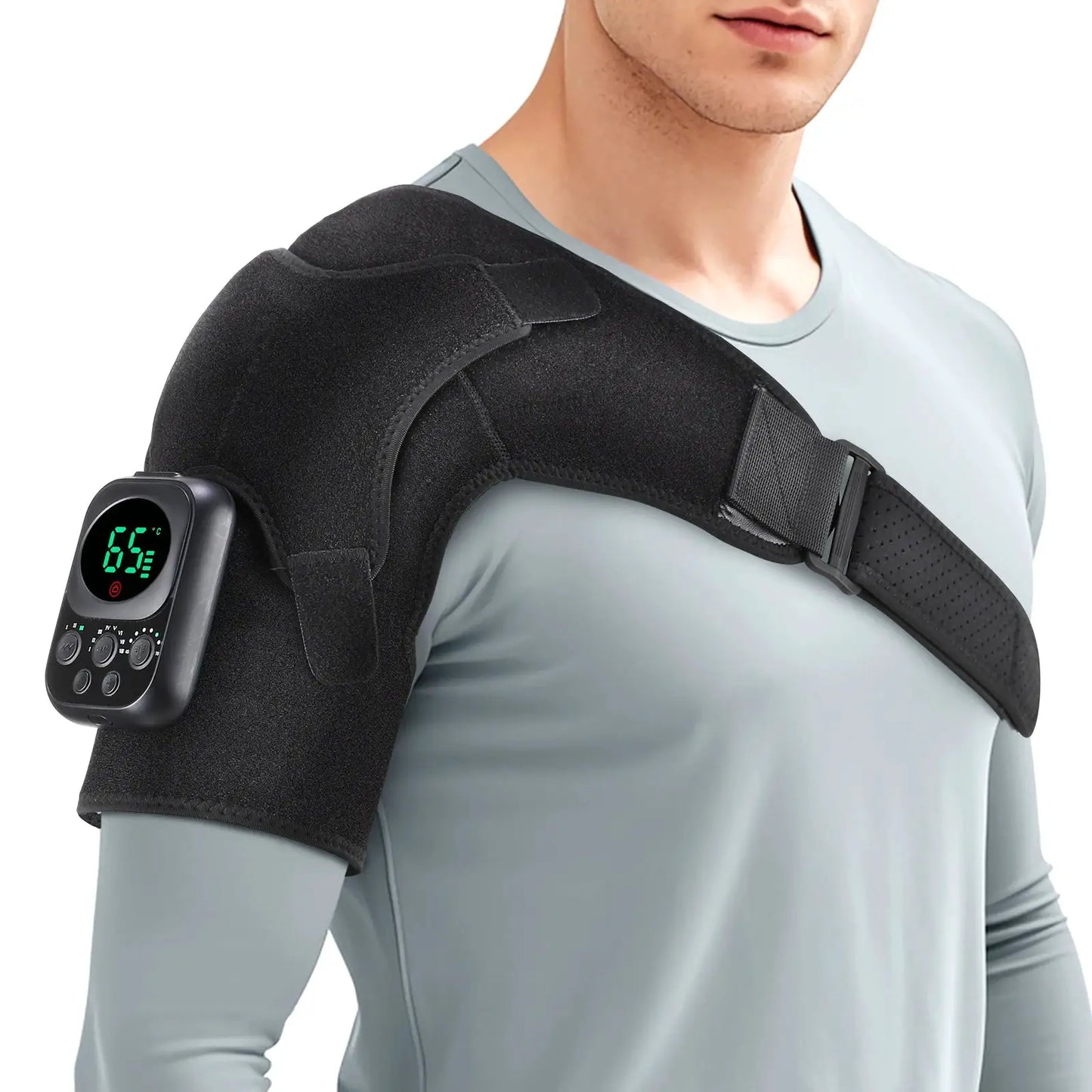 Electric Shoulder Brace | Wireless Heating Pad | Mobile Controlled | Men Women