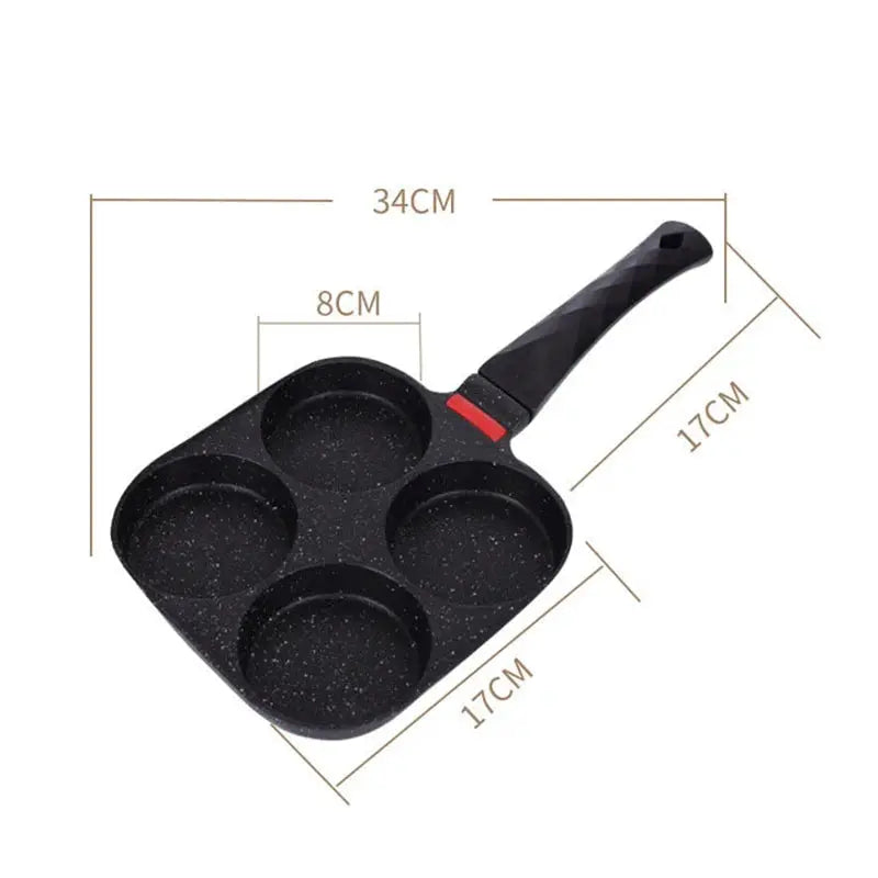 Omelette Pan | Four Hole Design | Nonstick | One Size