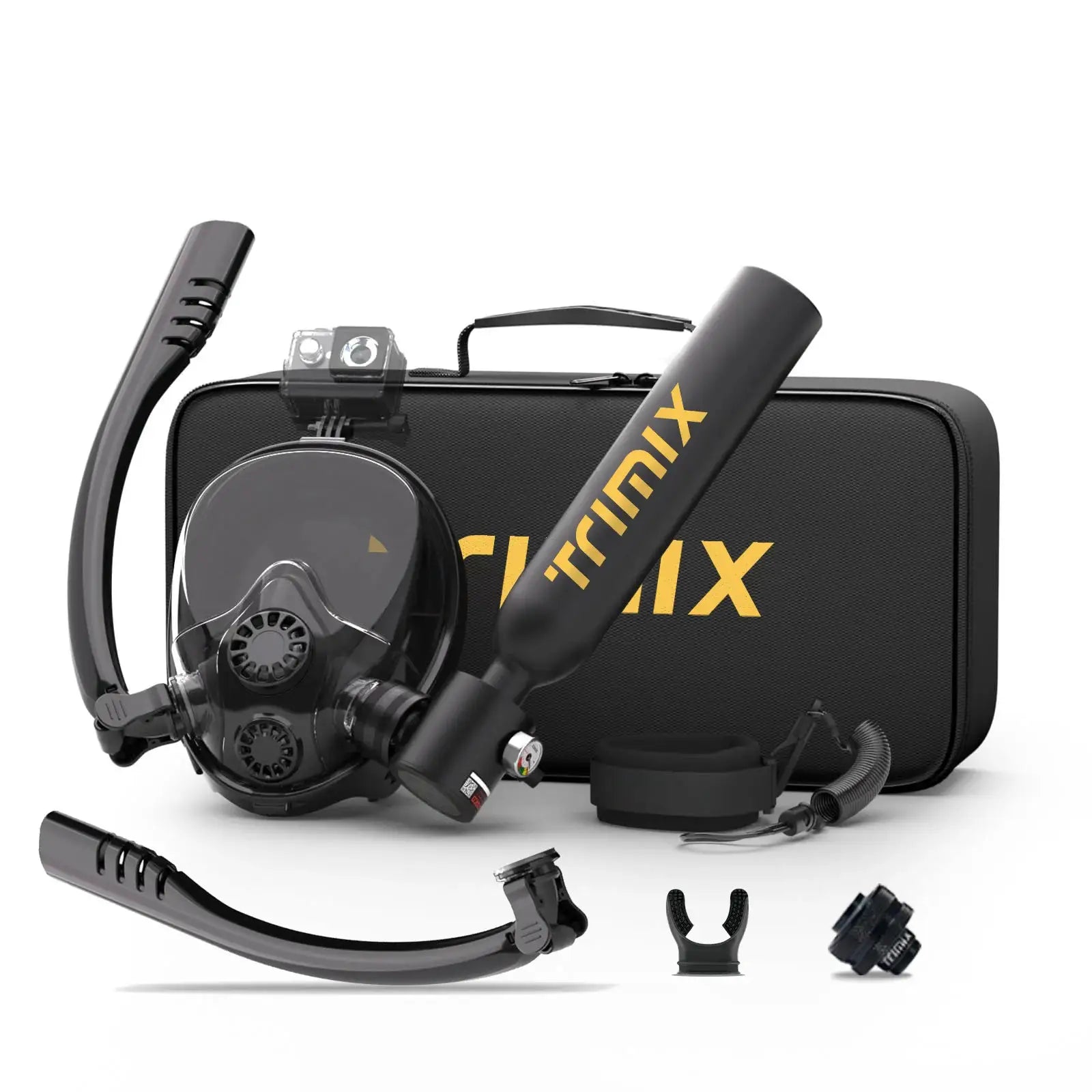 TRIMIX Mini Scuba Lung Tank 0.5L With Snorkeling Mask Support Up to 10 Minutes Underwater Breathe 5 Meter Depth from PriceLows™