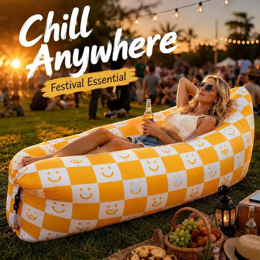Inflatable Air Lounger Sofa | No Pump | Portable Outdoor Lounger | One Size from PriceLows™