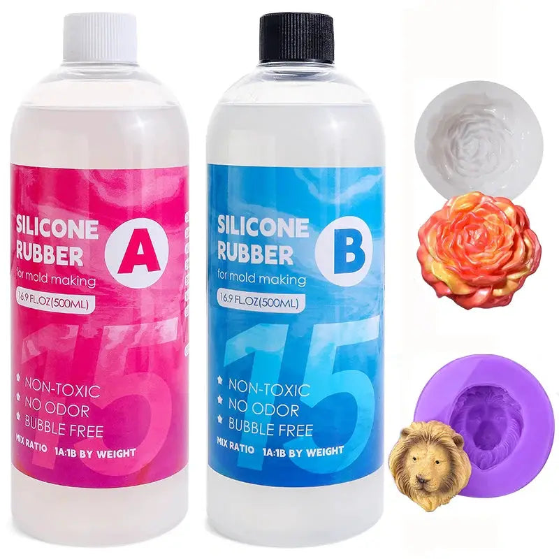 Silicone Mold Making Kit | 1:1 Mixing Ratio | Translucent Non-Toxic | 500Ml 1000Ml