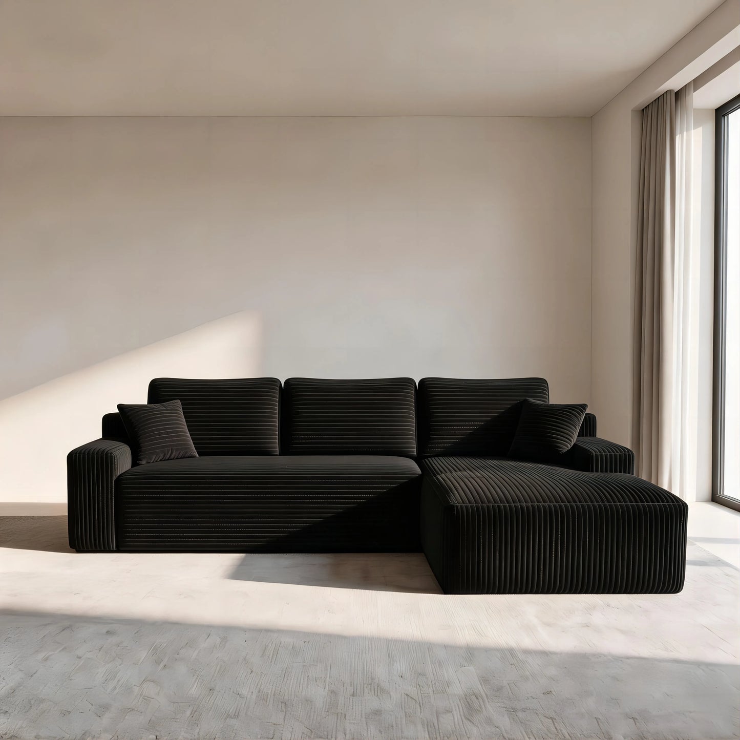 Sectional Sofa | L-Shaped With Chaise | No Assembly Required | 2000-2400mm Width