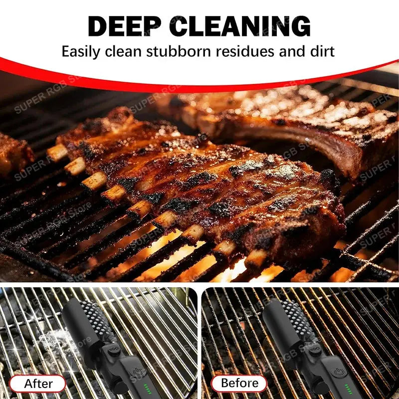 Electric Grill Cleaning Brush | 3 Speed Rotary | Cordless 2600mAh | Adjustable