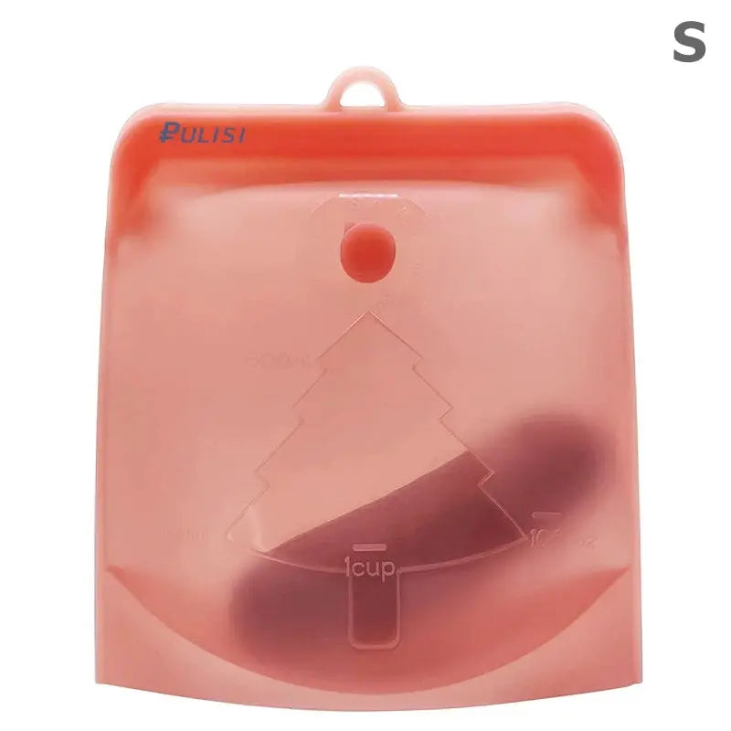 Silicone Reusable Food Bag | Capacities 500ml 1000ml 1500ml | Leakproof | Green