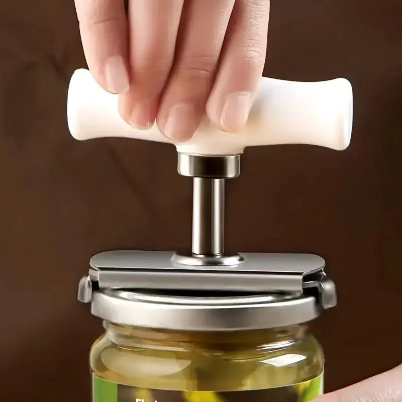 Bottle Opener | Stainless Steel | Rotating Design | White 7.5x4x7 cm