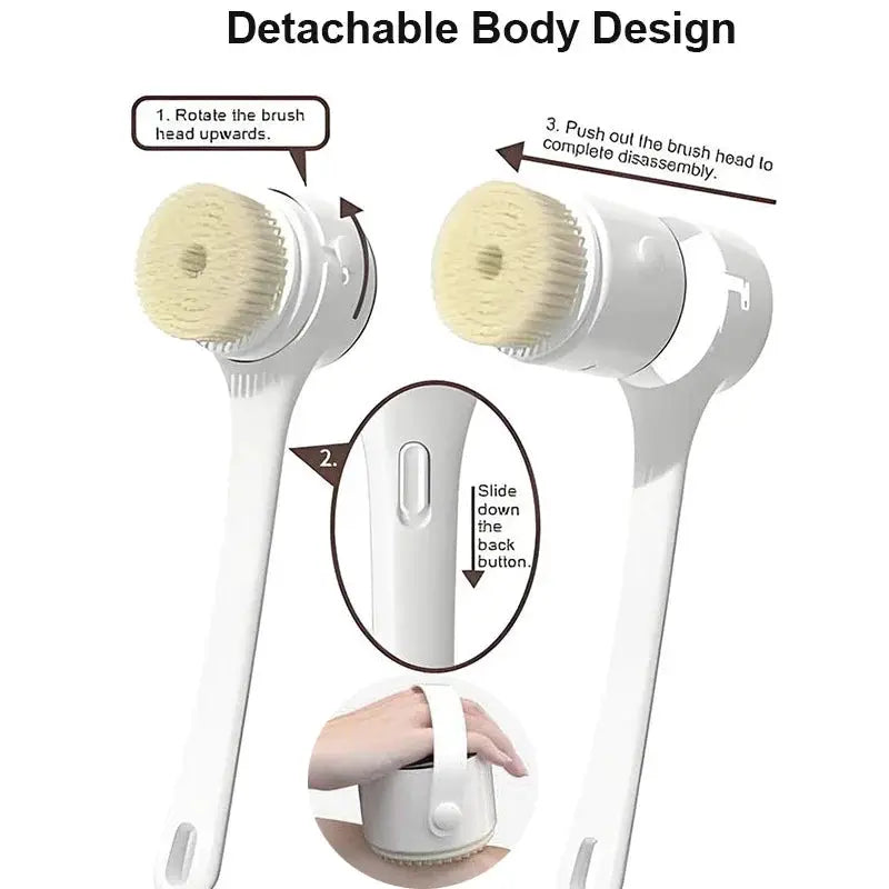 Electric Shower Cleaning Brush | 5 Heads | 3 Gears Spinning