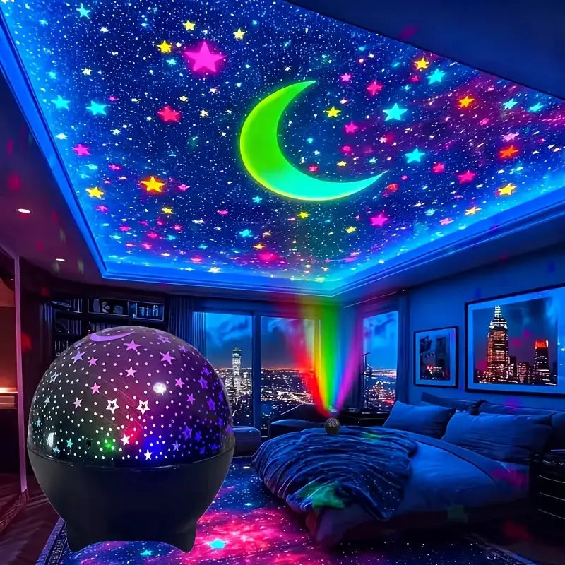 LED Night Light | Starry Sky Projector | USB 5V RGB Color | Kids Room
