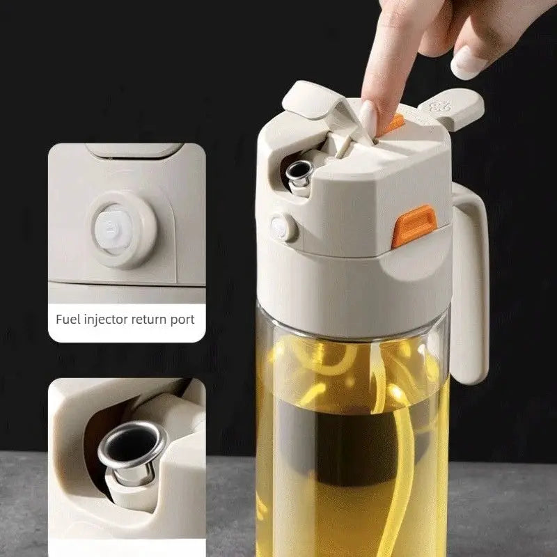 Oil Spray Bottle | Glass | Dual Use Spray and Pour | Kitchen