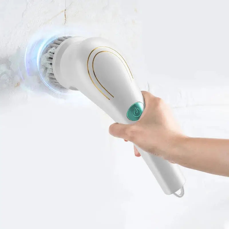 Electric Spin Scrubber | Cordless Design | Five Head Set | Compact Size