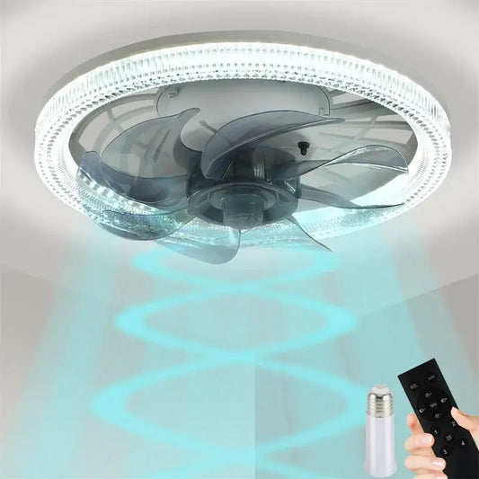 LED Ceiling Fan Light | Remote Control | E27 Socket Base | 3 Color Dimming