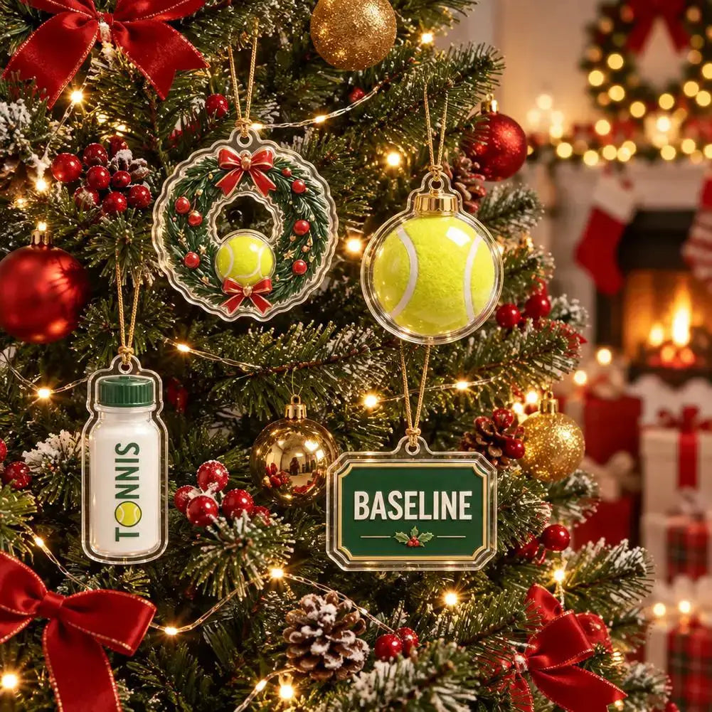 Tennis Advent Calendar | 24 Day Countdown | Clear Acrylic Ornaments