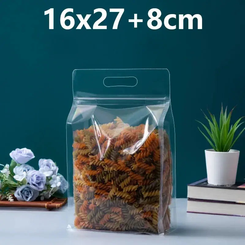 Zip Lock Bags | Capacity 150ml | Stand Up Pouches With Handle | 50 Pcs