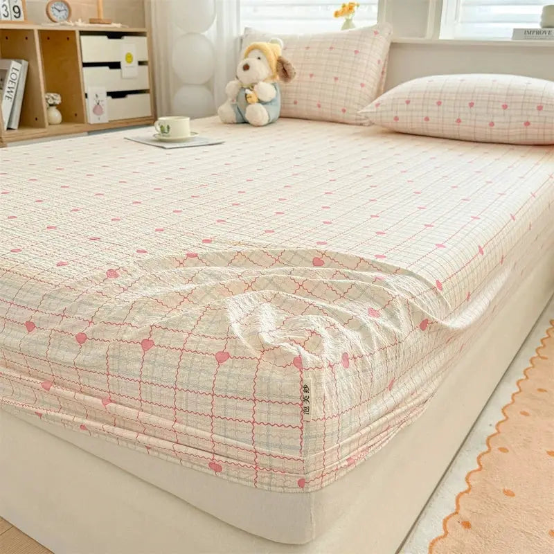 Spring & Summer New Arrival – Puff Chiffon Printed Fitted Bed Sheet for Girls / Kids / Bedroom Decor from PriceLows™