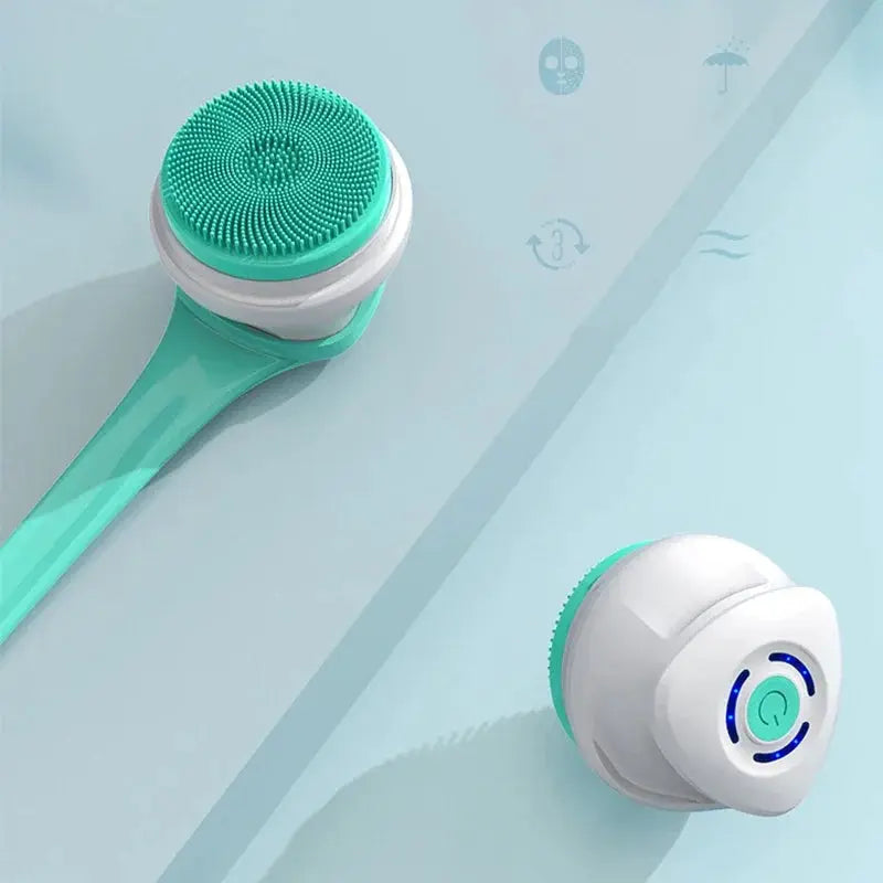 Electric Shower Brush Set | 5 In 1 | Rechargeable | Long Handle Scrubber