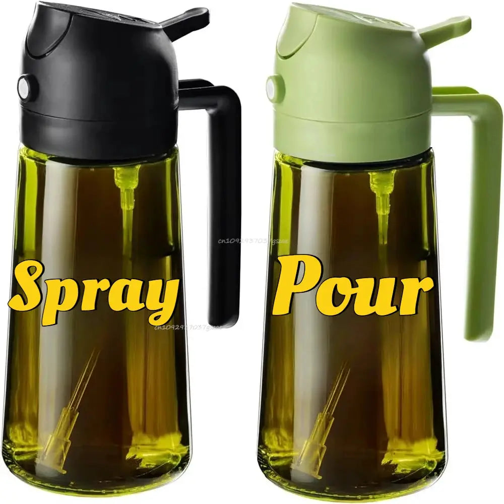 Olive Oil Dispenser Plastic Bottle for Kitchen Gadgets Air Fryer Accessories Olive Oil Sprayer Cooking Light-Blocking Dark Green from PriceLows™