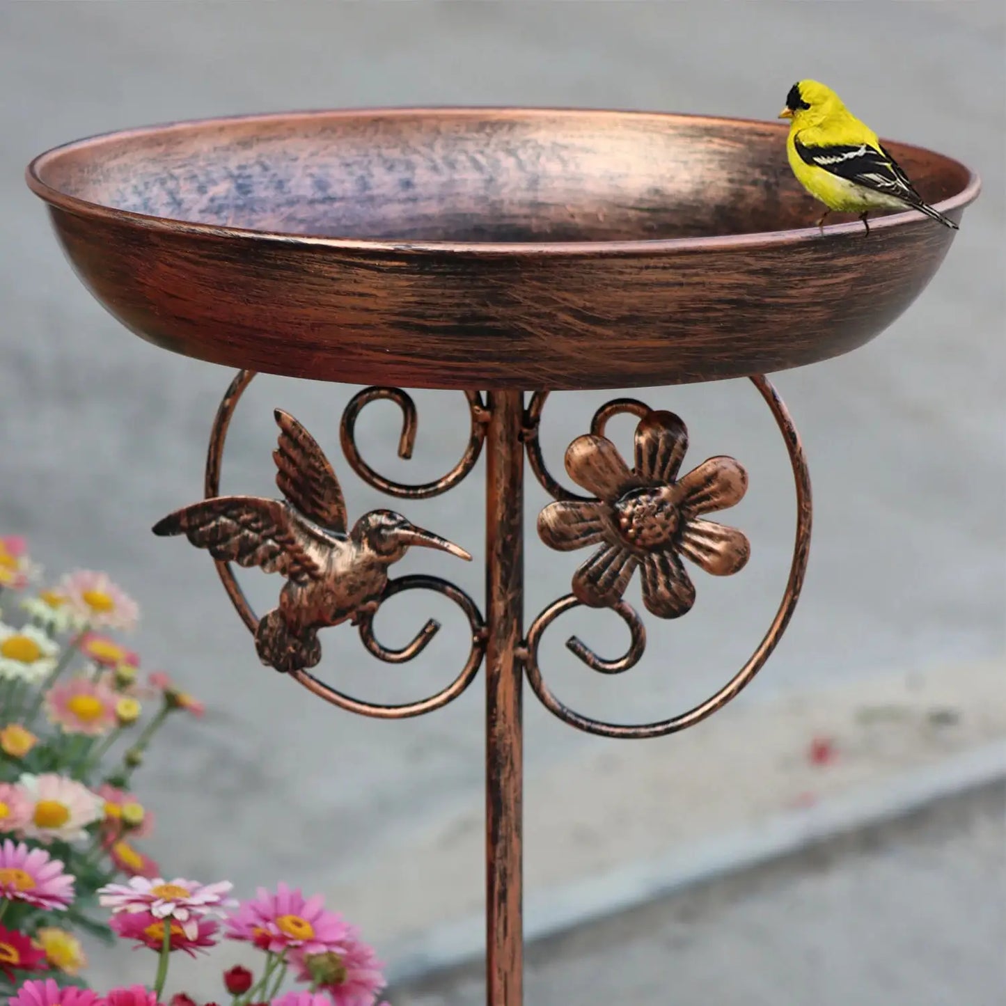 1PC Garden Metal Bird Bath/Feeder, Detachable Cast Iron Decorative Bird Feeder, Suitable for Garden, Patio, and Lawn Decorat from PriceLows™