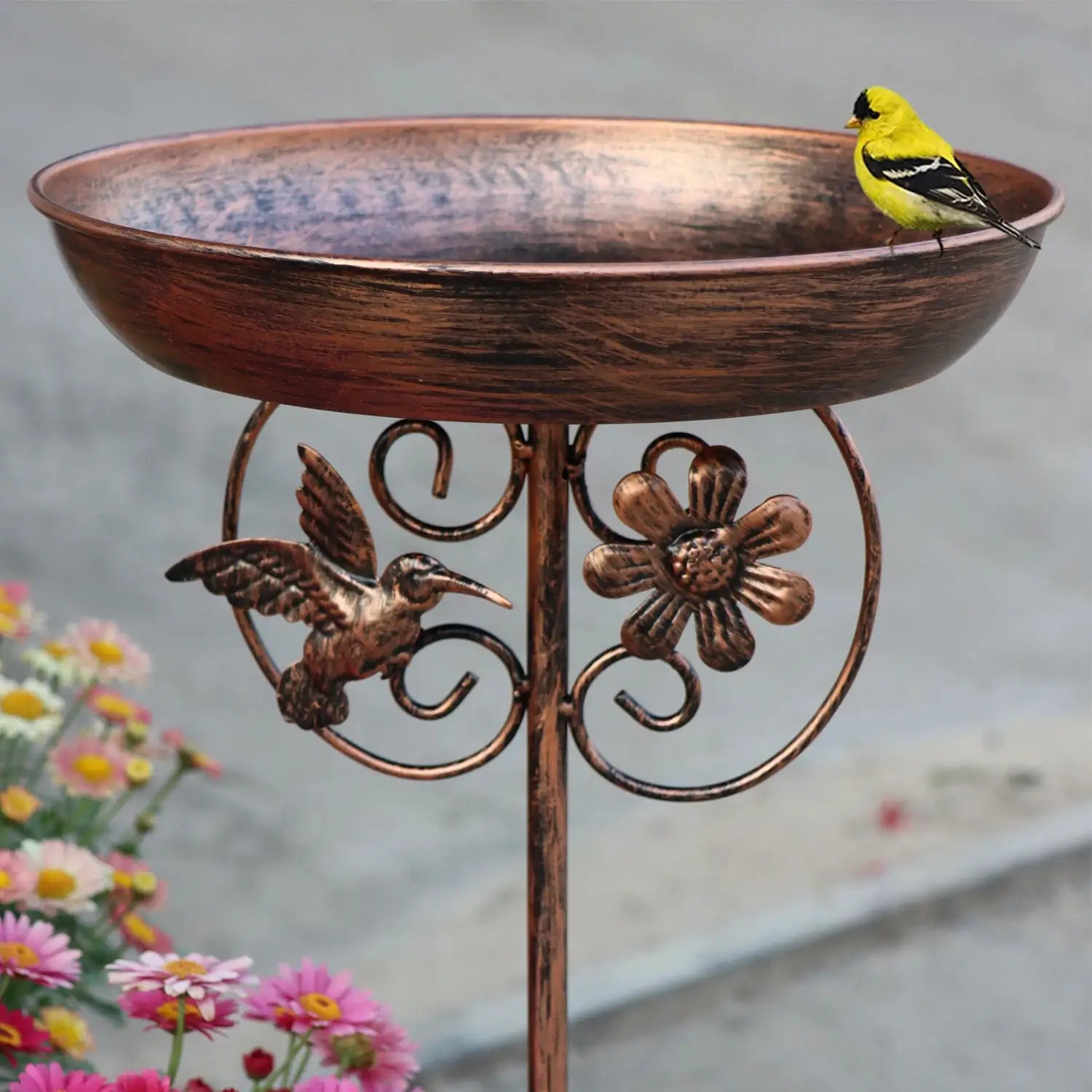 1PC Garden Metal Bird Bath/Feeder, Detachable Cast Iron Decorative Bird Feeder, Suitable for Garden, Patio, and Lawn Decorat from PriceLows™