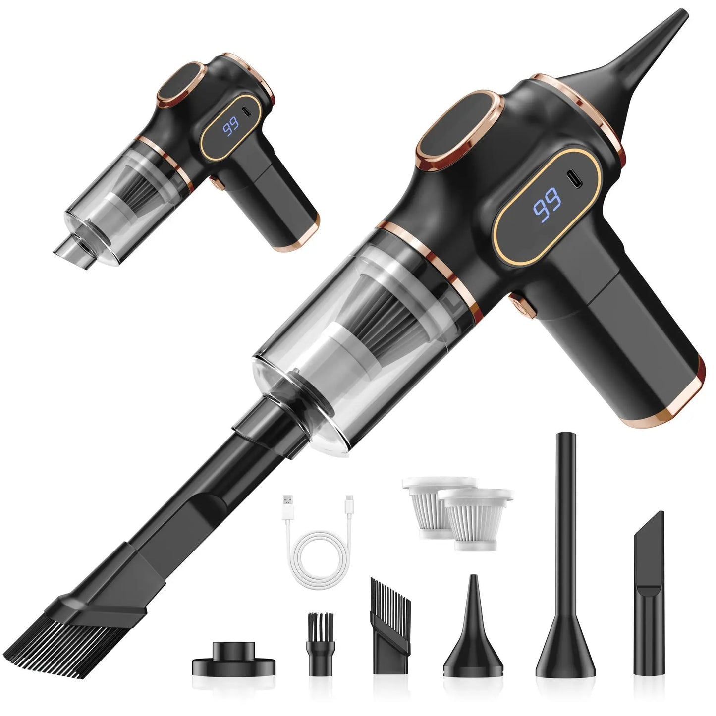 Wireless Car Vacuum Cleaner | High Power Suction | ABS Portable Design